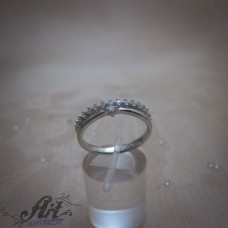 Сребърен дамски пръстен с циркони R-1127